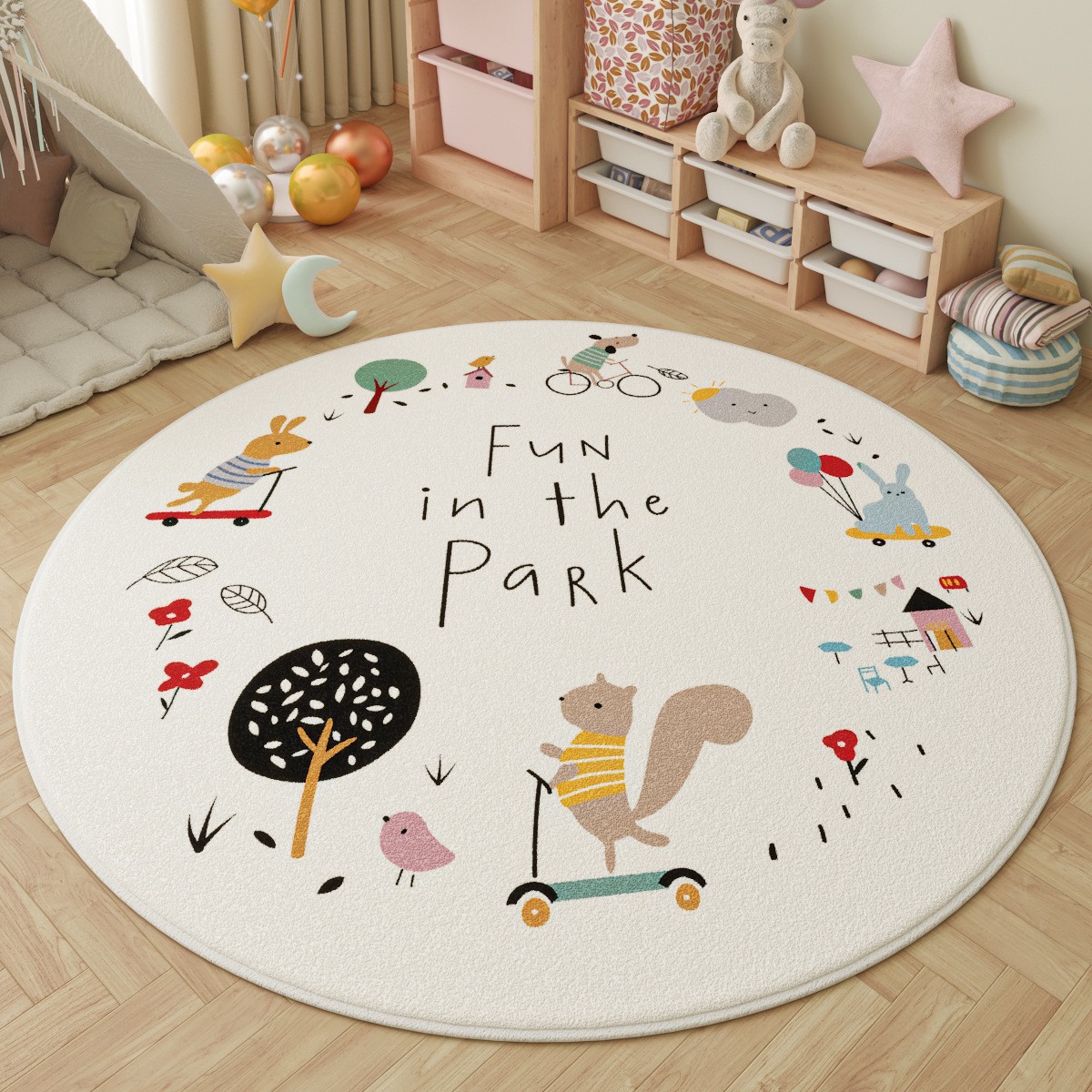 Outdoor Adventure For Kids - Alfombra Redonda Infantil para el Parque,