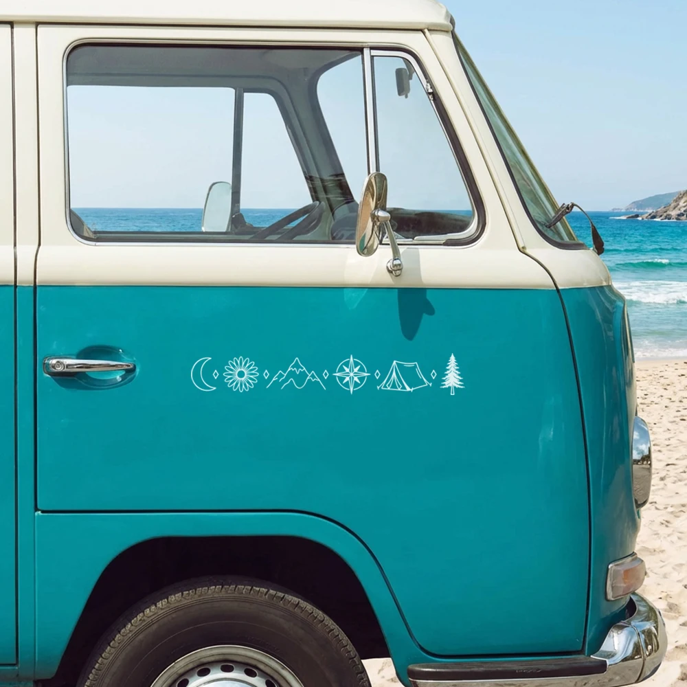 Outdoor Adventure Vans - Calcomanías de Vinilo con Diseños de