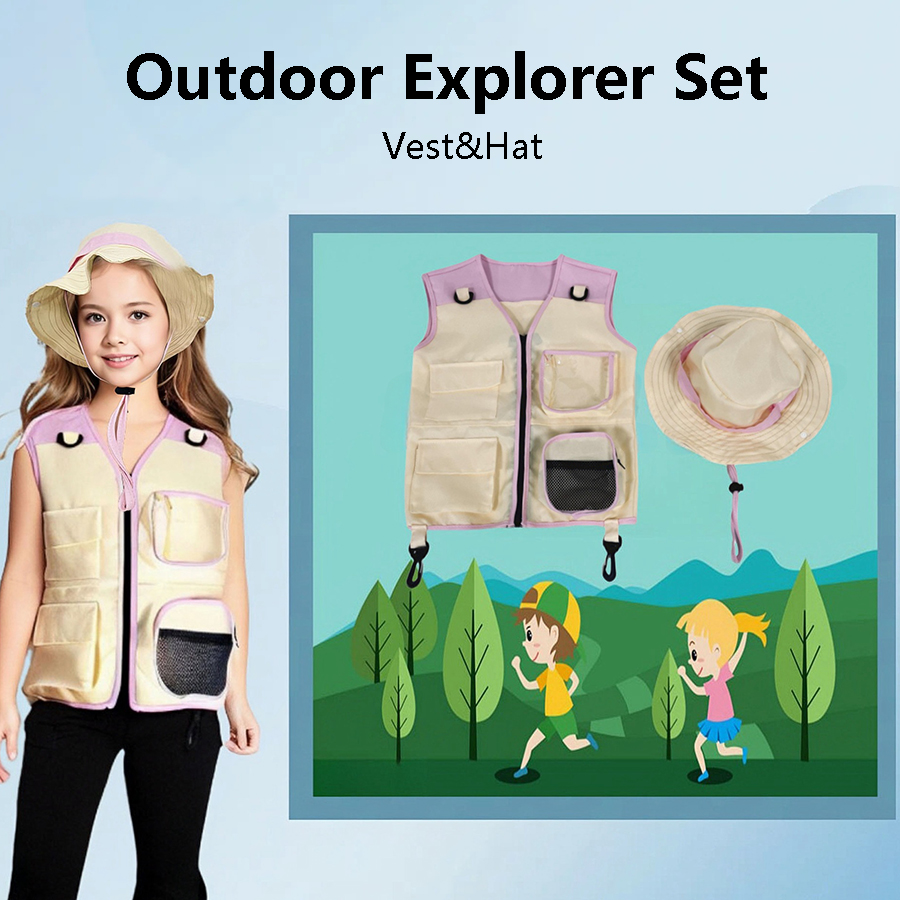 Outdoor Adventure Outfit - Chaleco de explorador para niños, traje