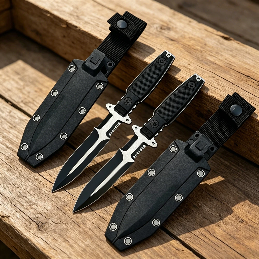Survival Knife Full Tang - Cuchillo de Supervivencia Portátil de Hoja