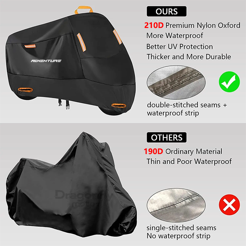 Cubierta impermeable para moto - Outdoor Adventure Logo reseña y precio
