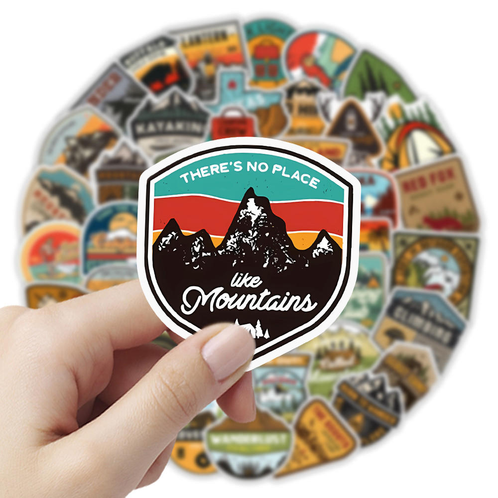 50 Hojas de Pegatinas Vintage  - Outdoor Adventure Stores reseña y precio